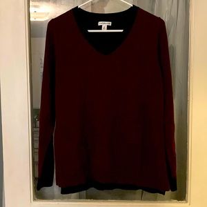 Croft and Barrow Sweater Maroon and Black